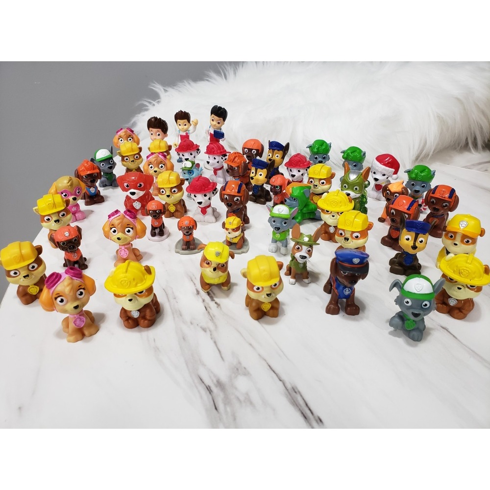 Lot 50 Paw Patrol Nickelodeon Nick Jr Figure Dog Toy Mixed Rider Chase Marshall